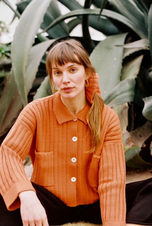 MINI NENNA shirt / highland wool / naranja