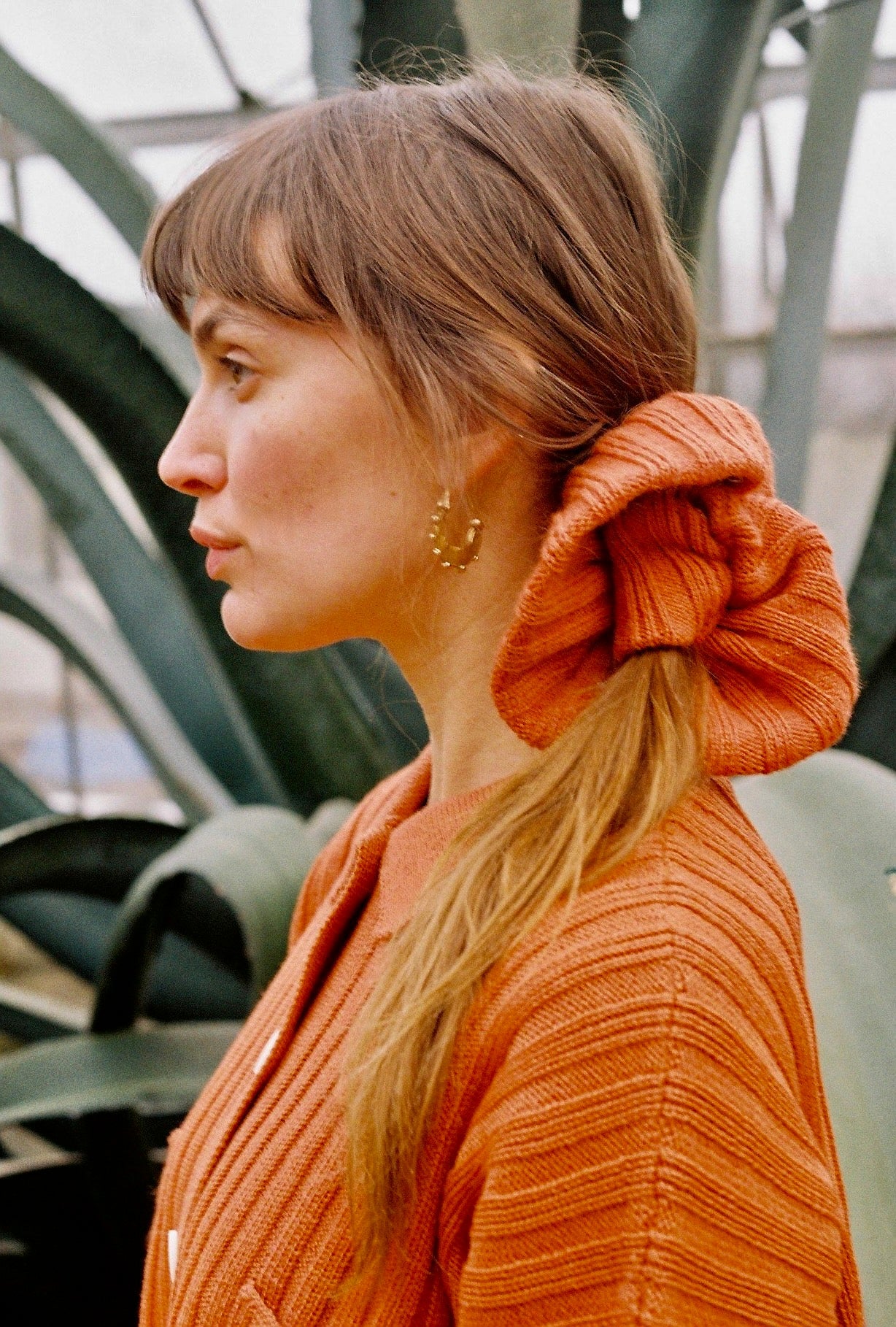 MINI NENNA shirt / highland wool / naranja