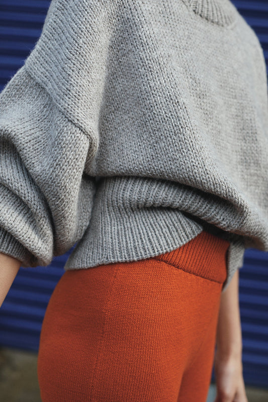 MINI NORA turtleneck / highland wool / rock salt