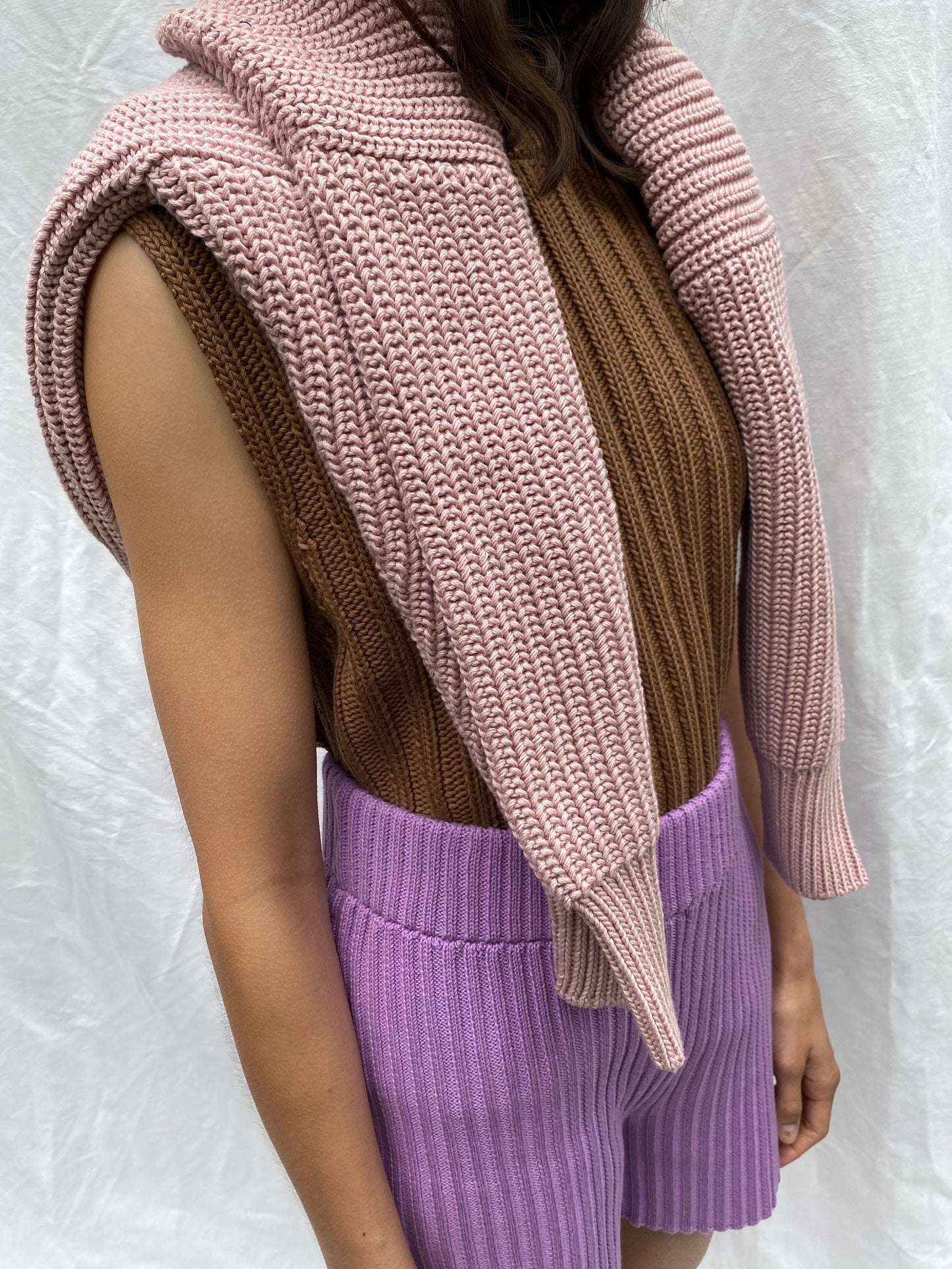 RIO RIBBED shorts / organic cotton / summer lilac