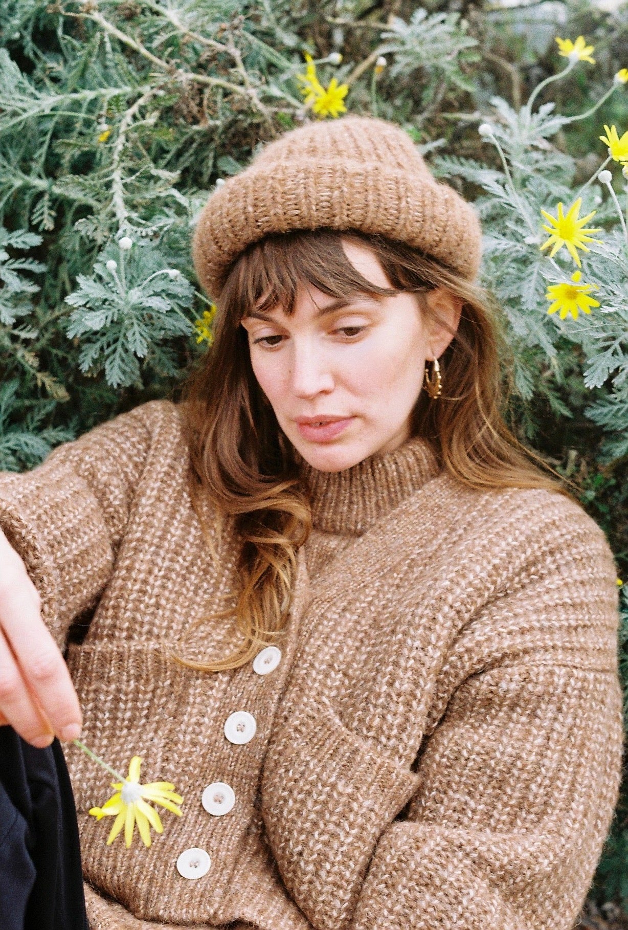 TULA cardigan / alpaca & pima cotton / autumn leaf