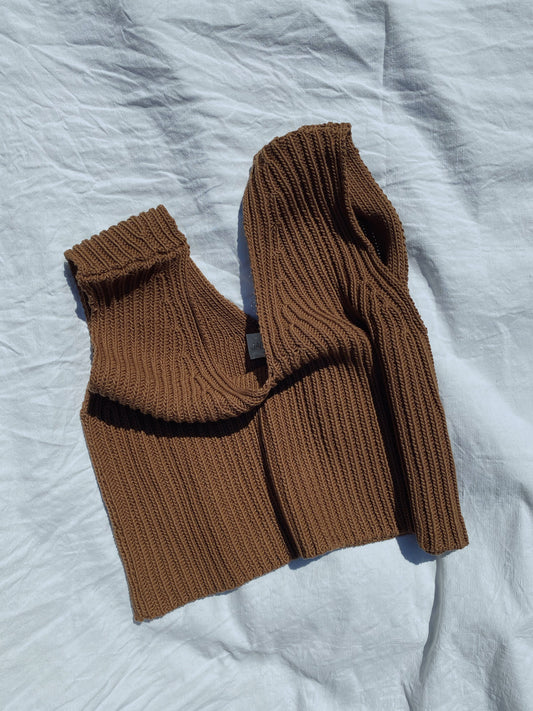 LUZ top / organic cotton / carob