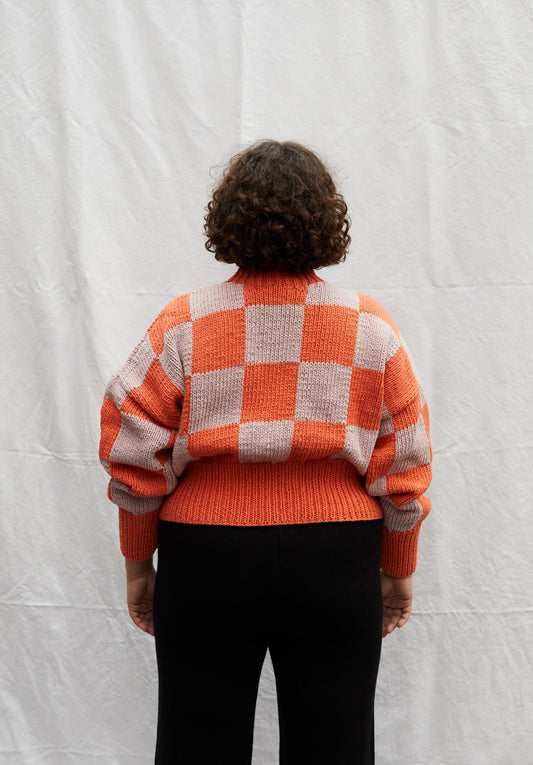 LINO no waste jumper / organic cotton / coral & magnolia blossom