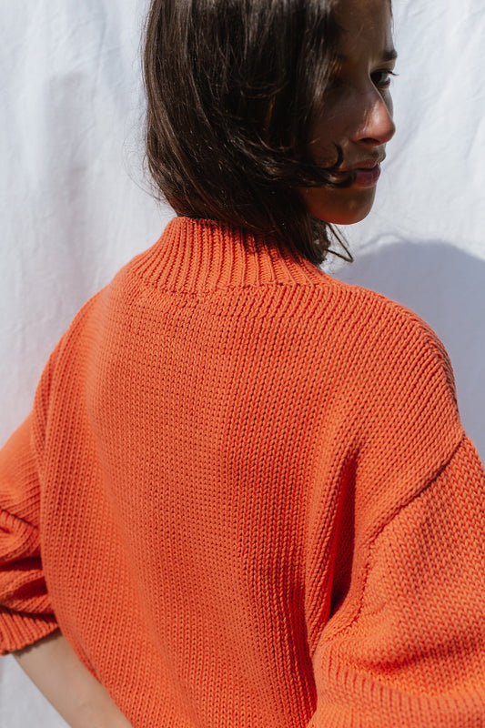 PARSLEY jumper / organic cotton / coral