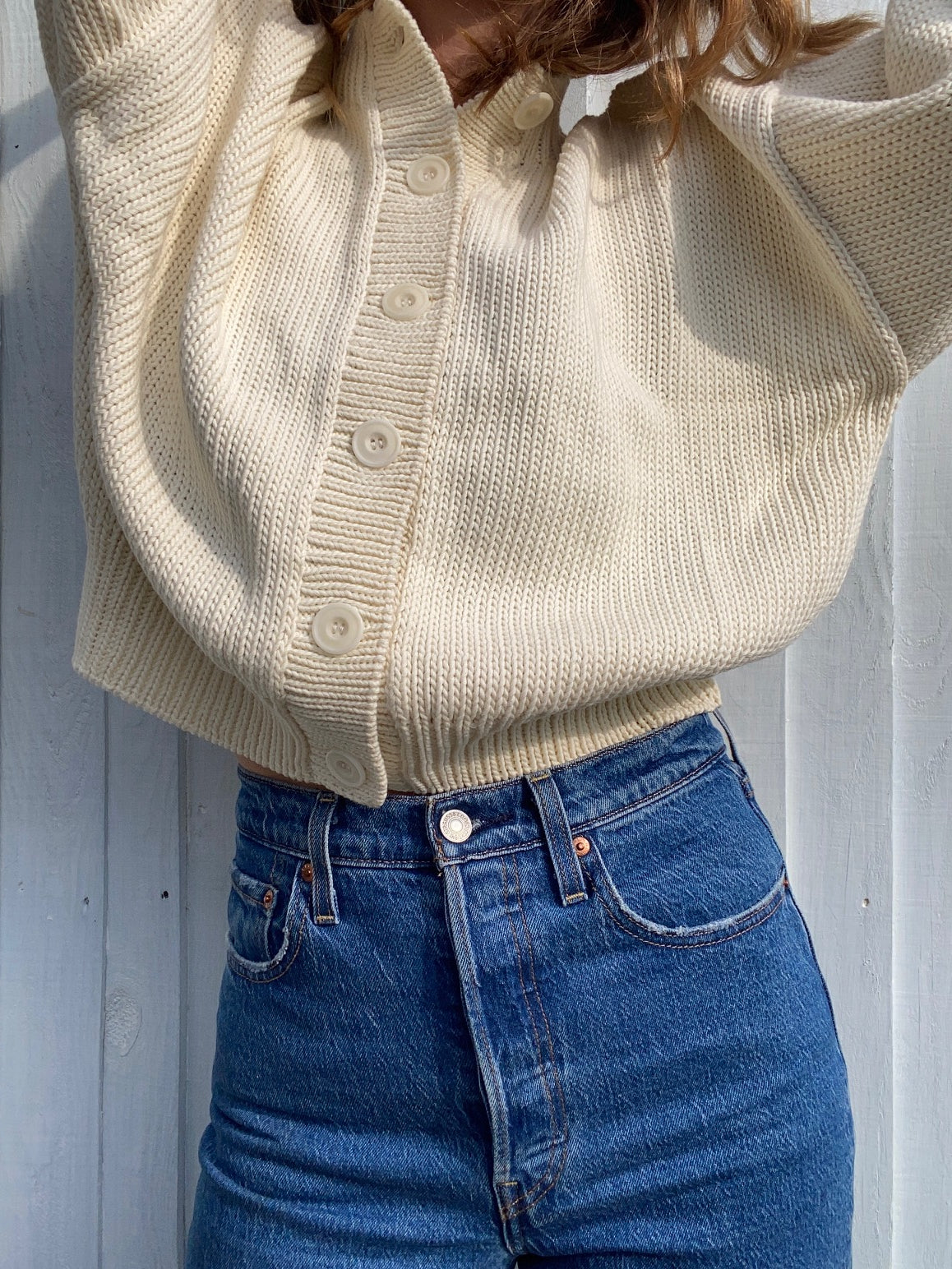 CARMEN cardigan / organic cotton / milk