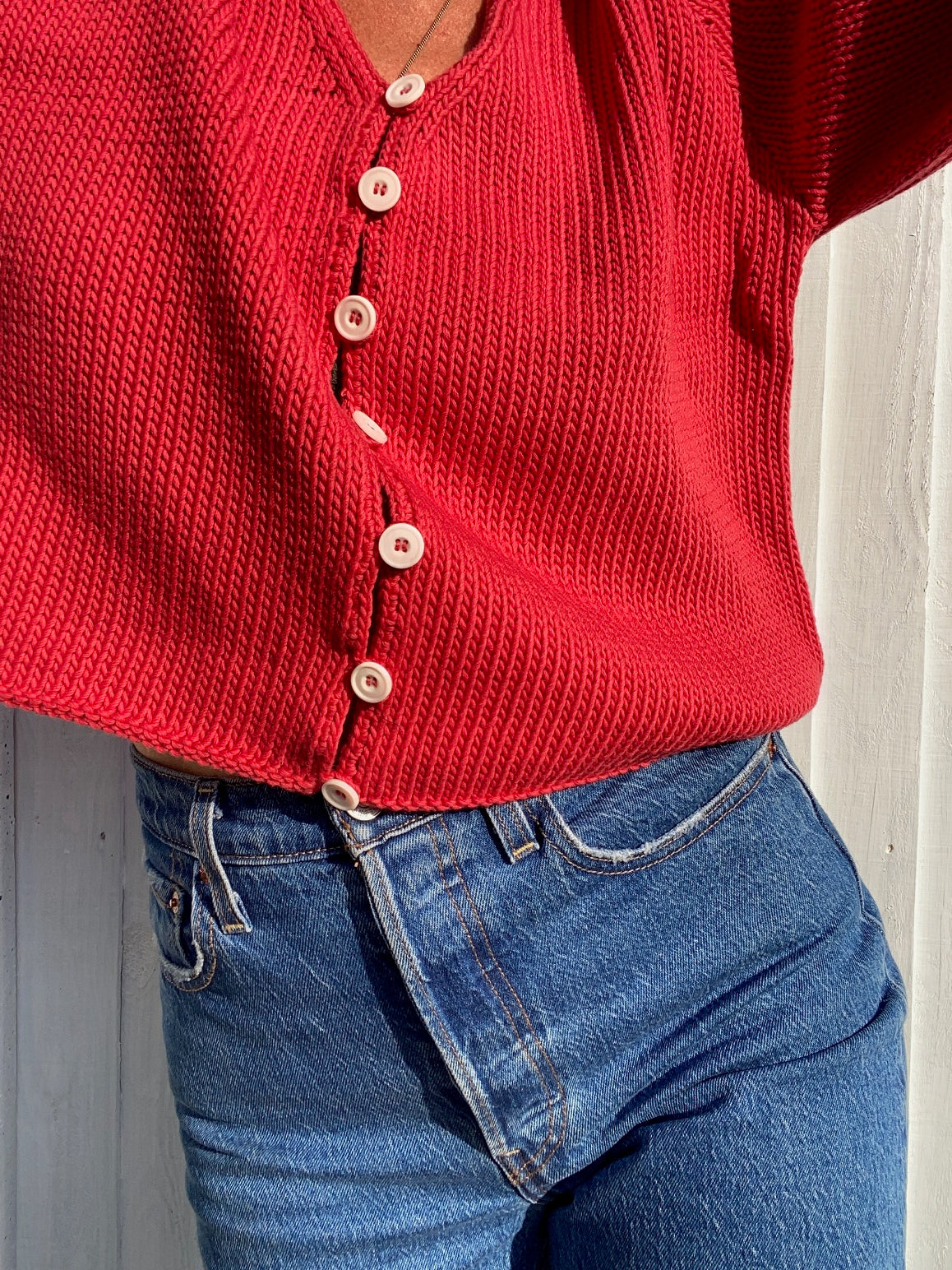 PAOLA cardigan / organic cotton / sweet paprika