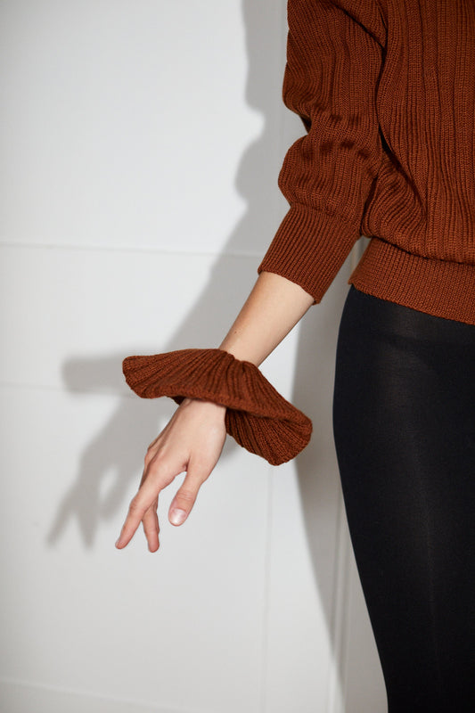 LENNY rib jumper / highland wool / sandalwood