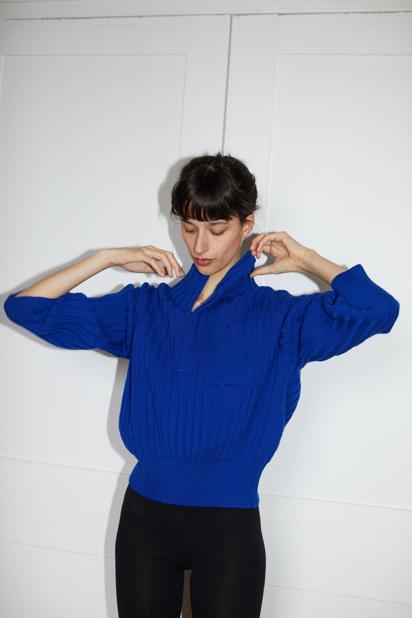 LENNY rib jumper / highland wool / sapphire