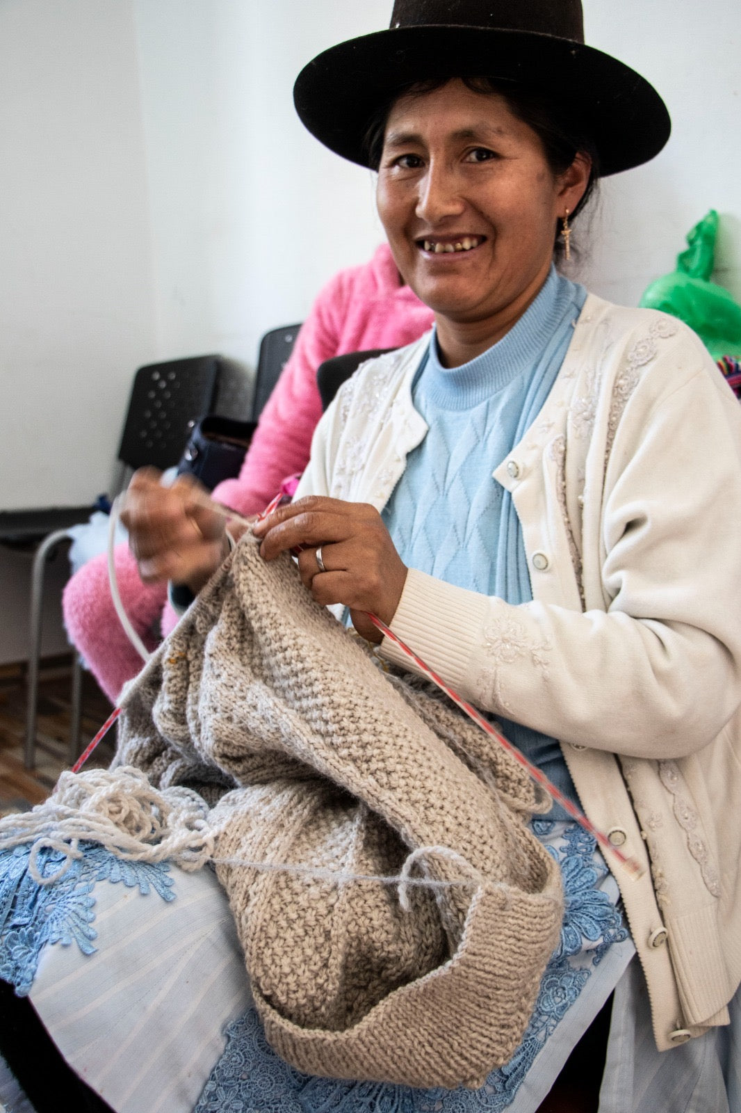 EWA cardigan / highland wool / wild oat