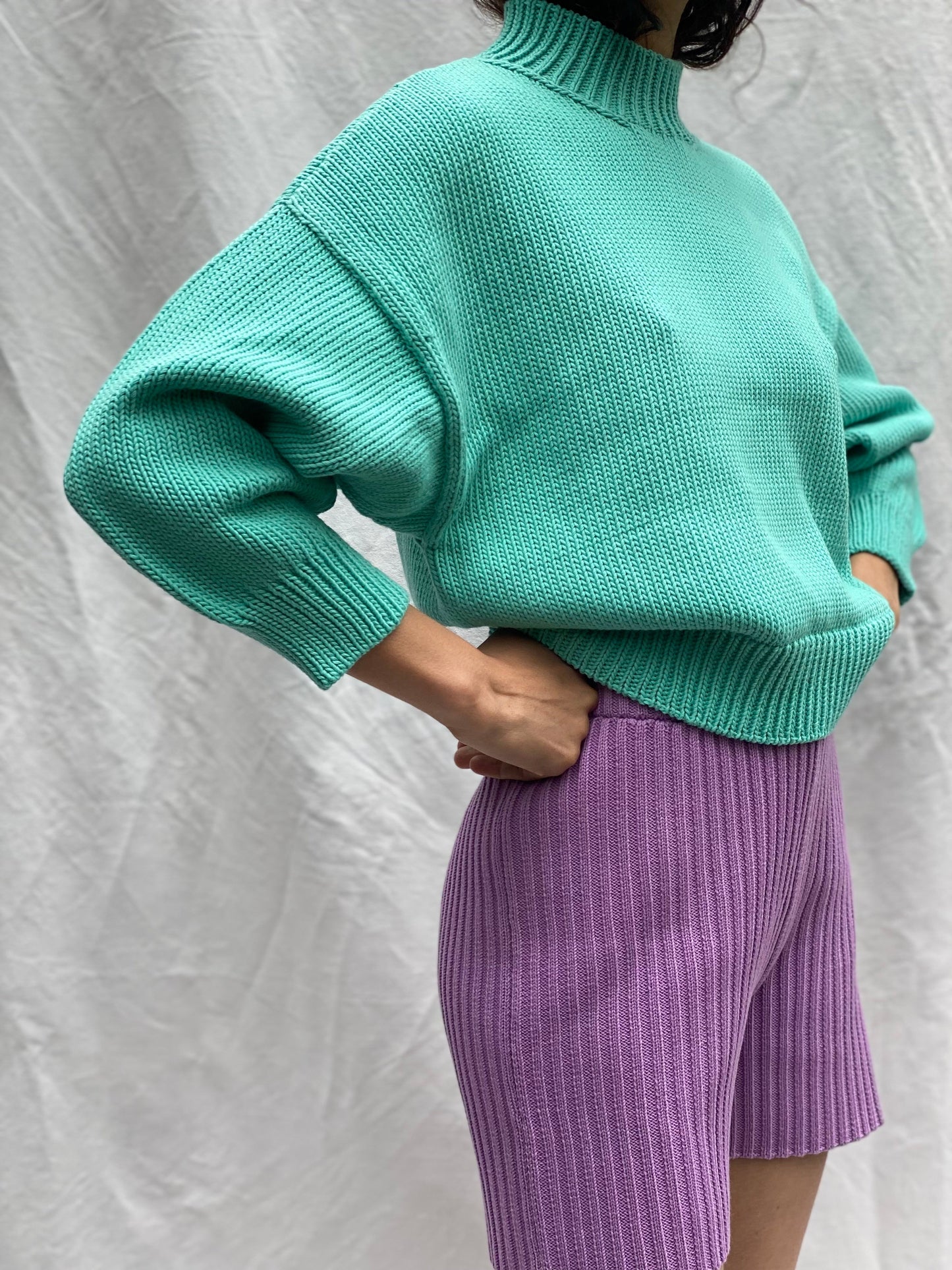 RIO RIBBED shorts / organic cotton / summer lilac