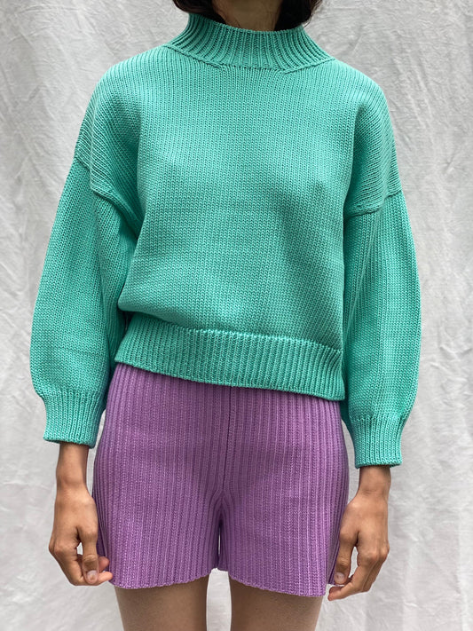 CECILIA jumper / organic cotton / turquesa