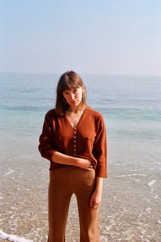 LUCA cardigan / highland wool / sandalwood