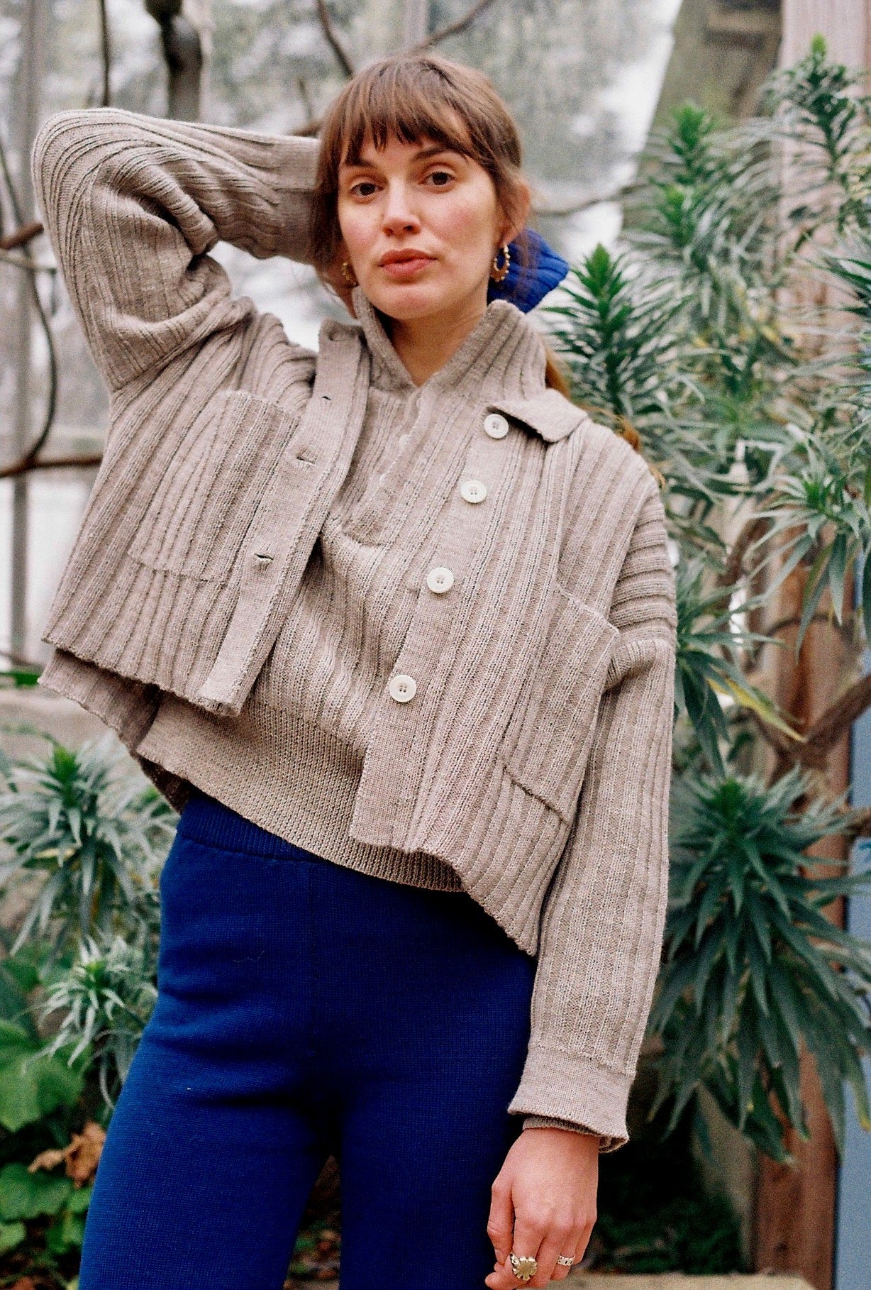 MINI NENNA shirt / highland wool / rock salt