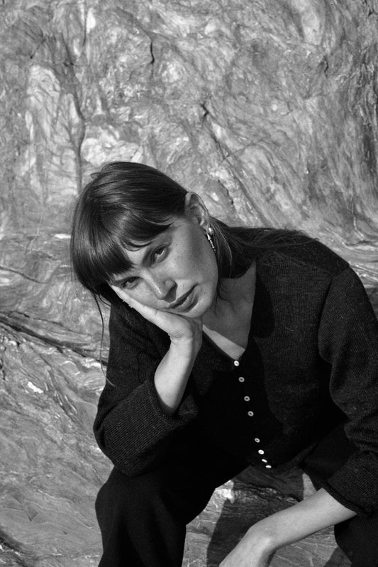 LUCA cardigan / highland wool & alpaca / charcoal