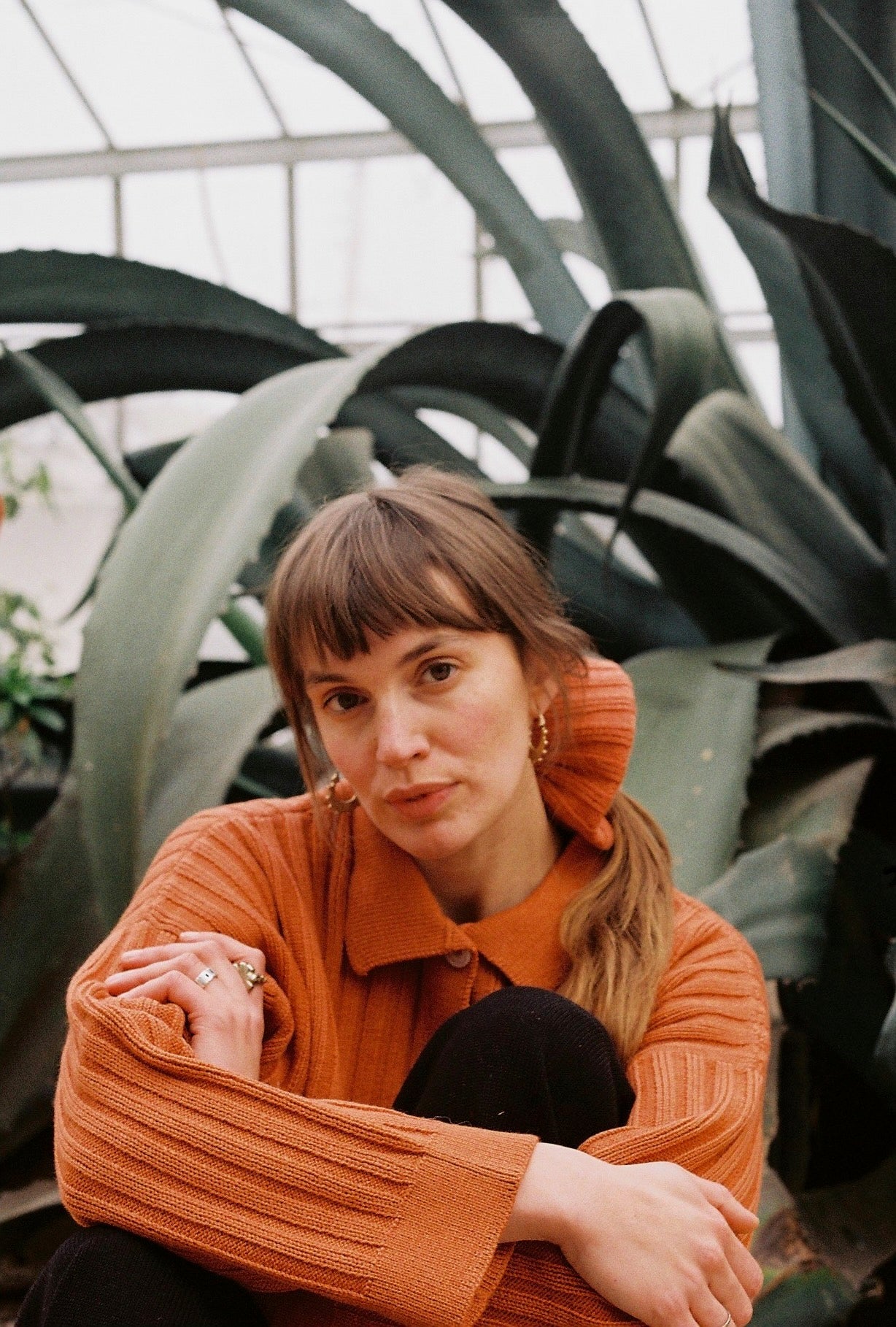 MINI NENNA shirt / highland wool / naranja