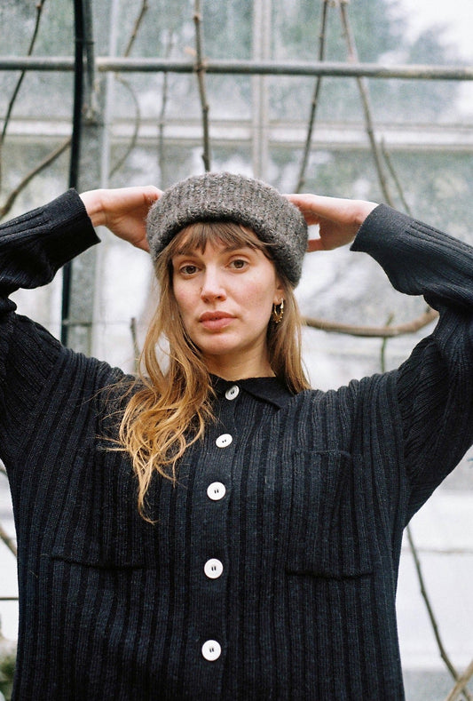 NENNA shirt / highland wool / charcoal