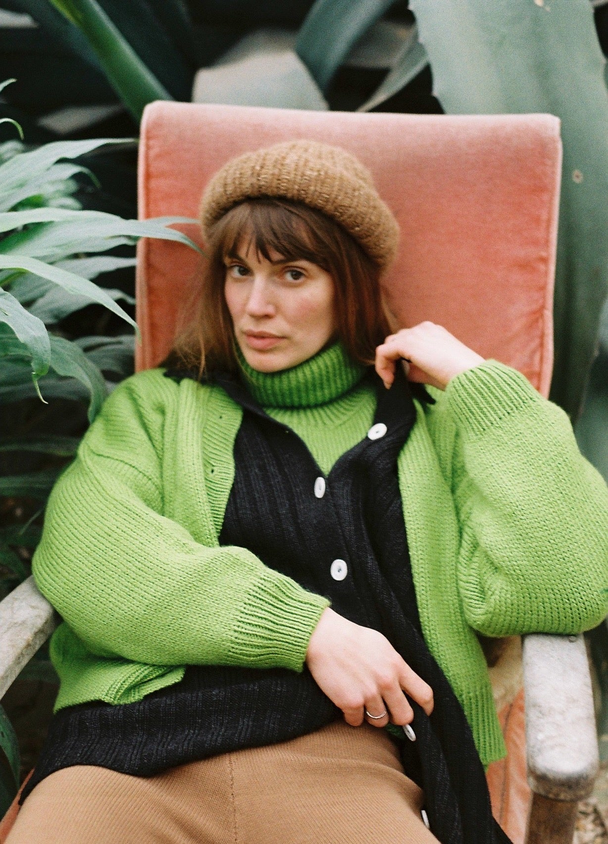 CARMEN cardigan / highland wool / lemongrass