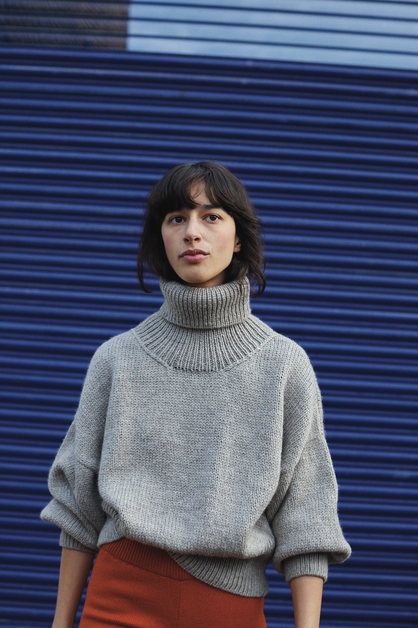MINI NORA turtleneck / highland wool / rock salt