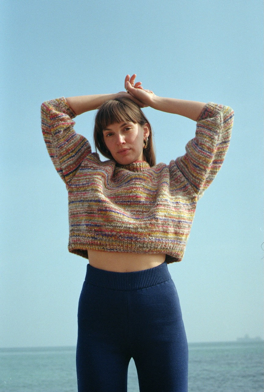 CONFETTI no waste jumper / carob