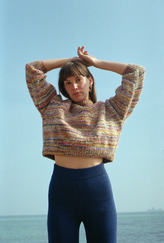 CONFETTI no waste jumper / carob