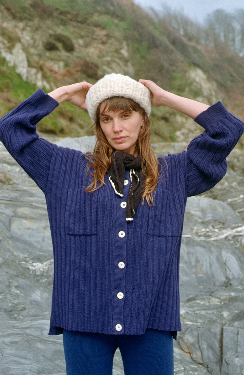 NENNA shirt / highland wool / indigo