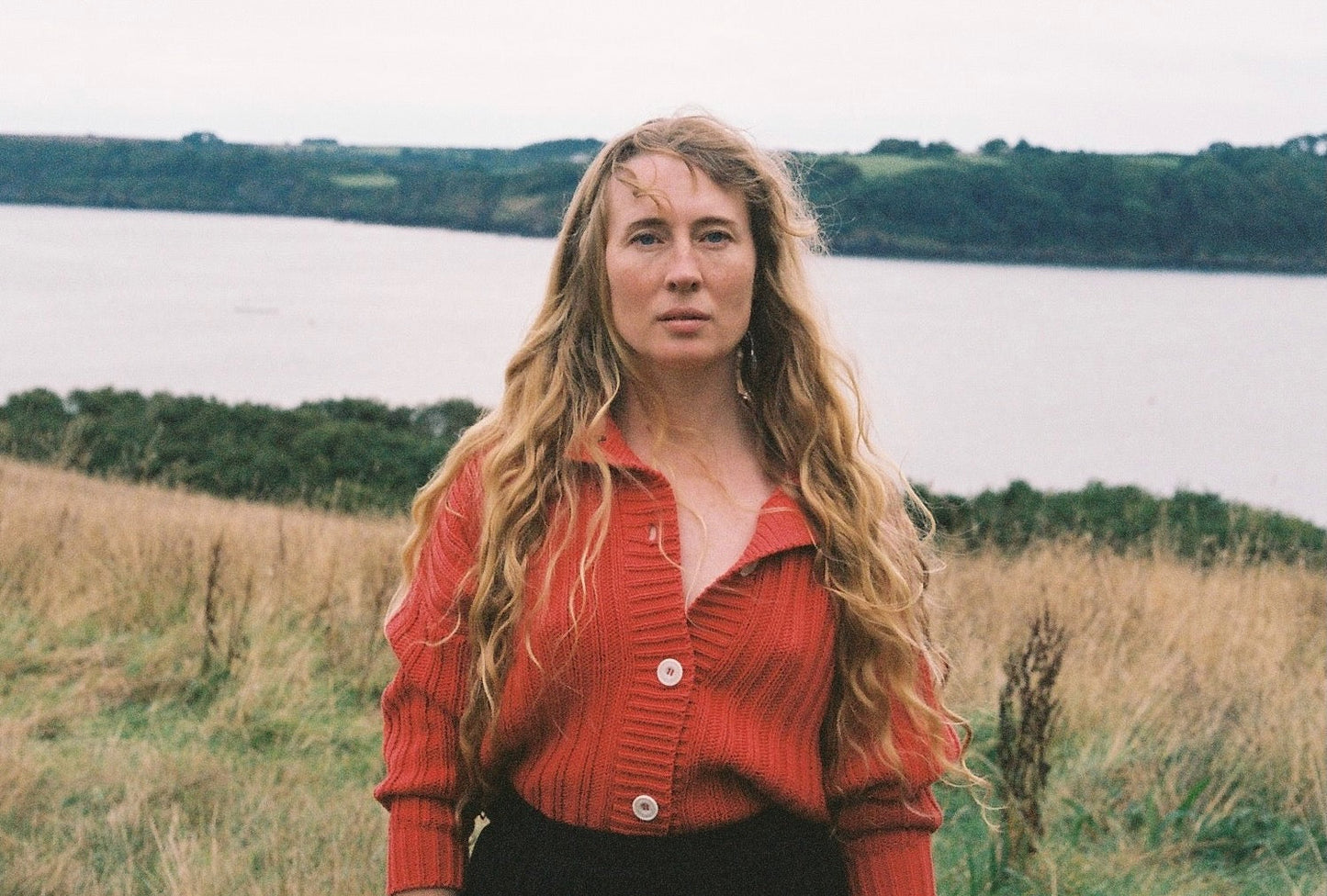 RIO ribbed cardigan / organic cotton / sweet paprika