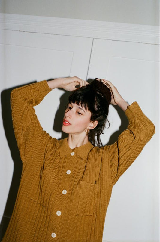 NENNA shirt / highland wool / dulce de leche