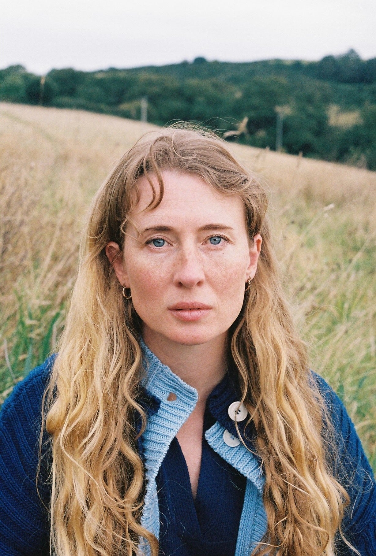 RIO ribbed cardigan / organic cotton / midnight blue