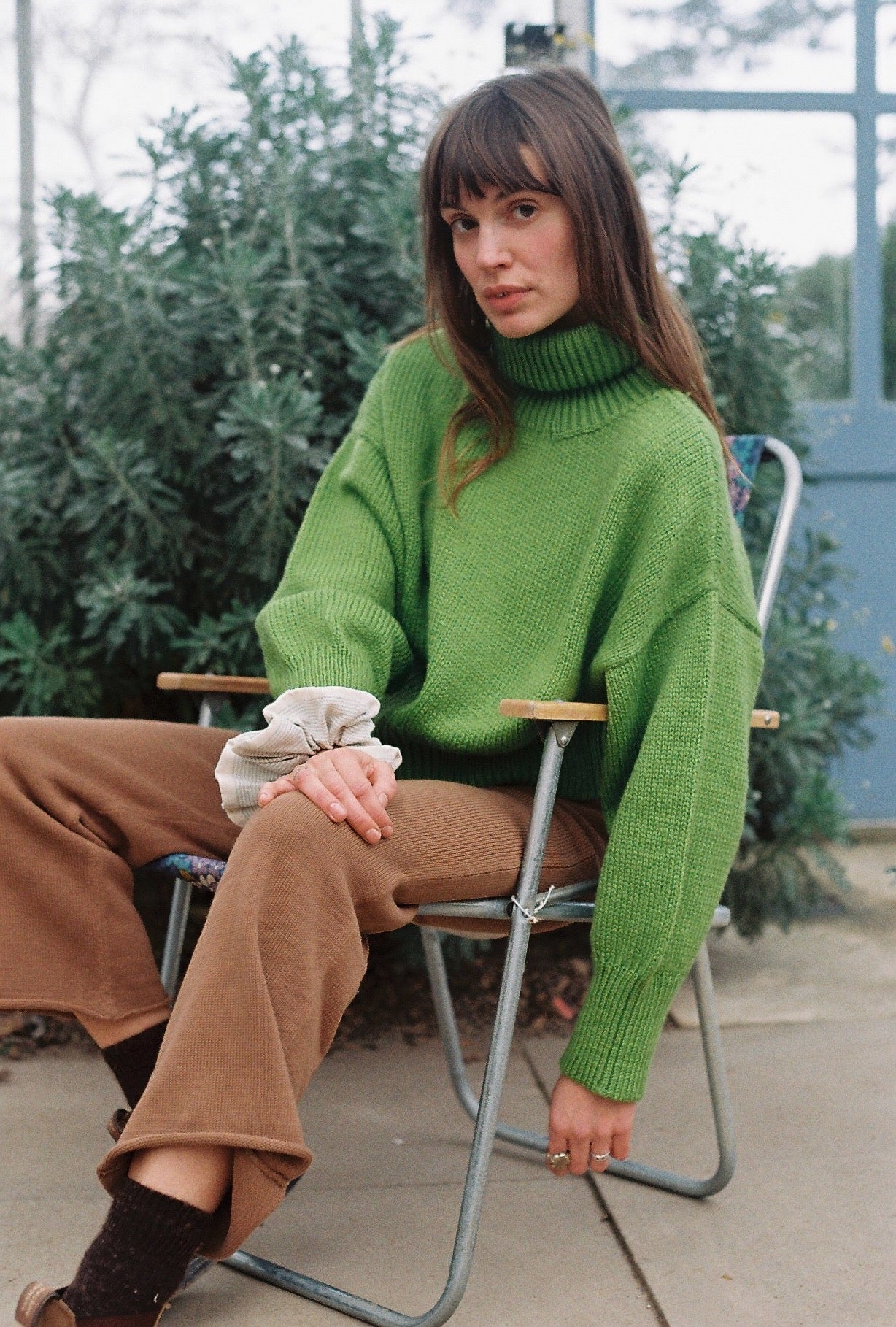 MINI NORA turtleneck / highland wool / lemongrass