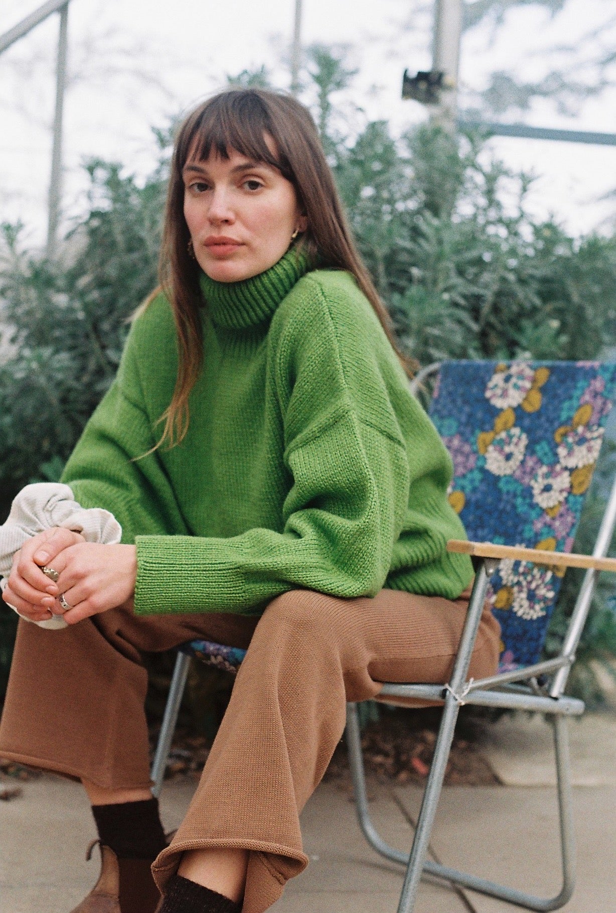 MINI NORA turtleneck / highland wool / lemongrass