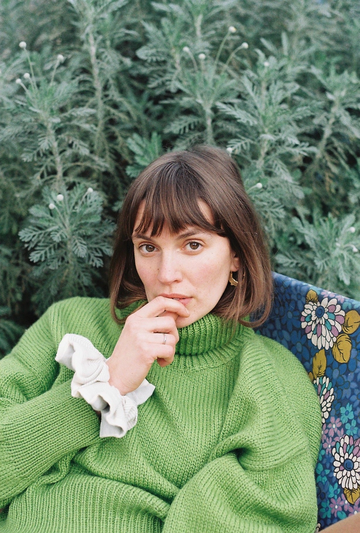 MINI NORA turtleneck / highland wool / lemongrass