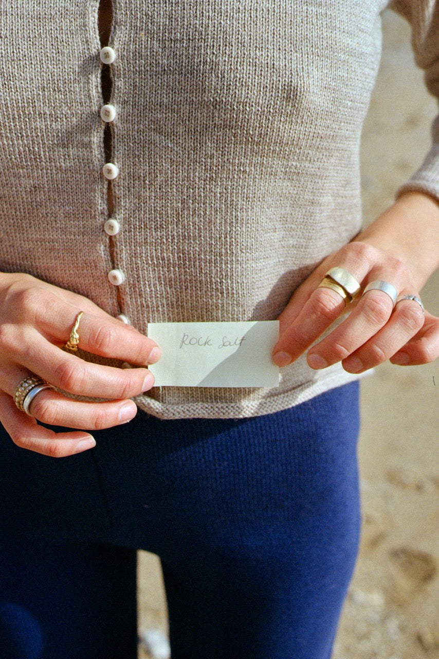 LUCA cardigan / highland wool / rock salt