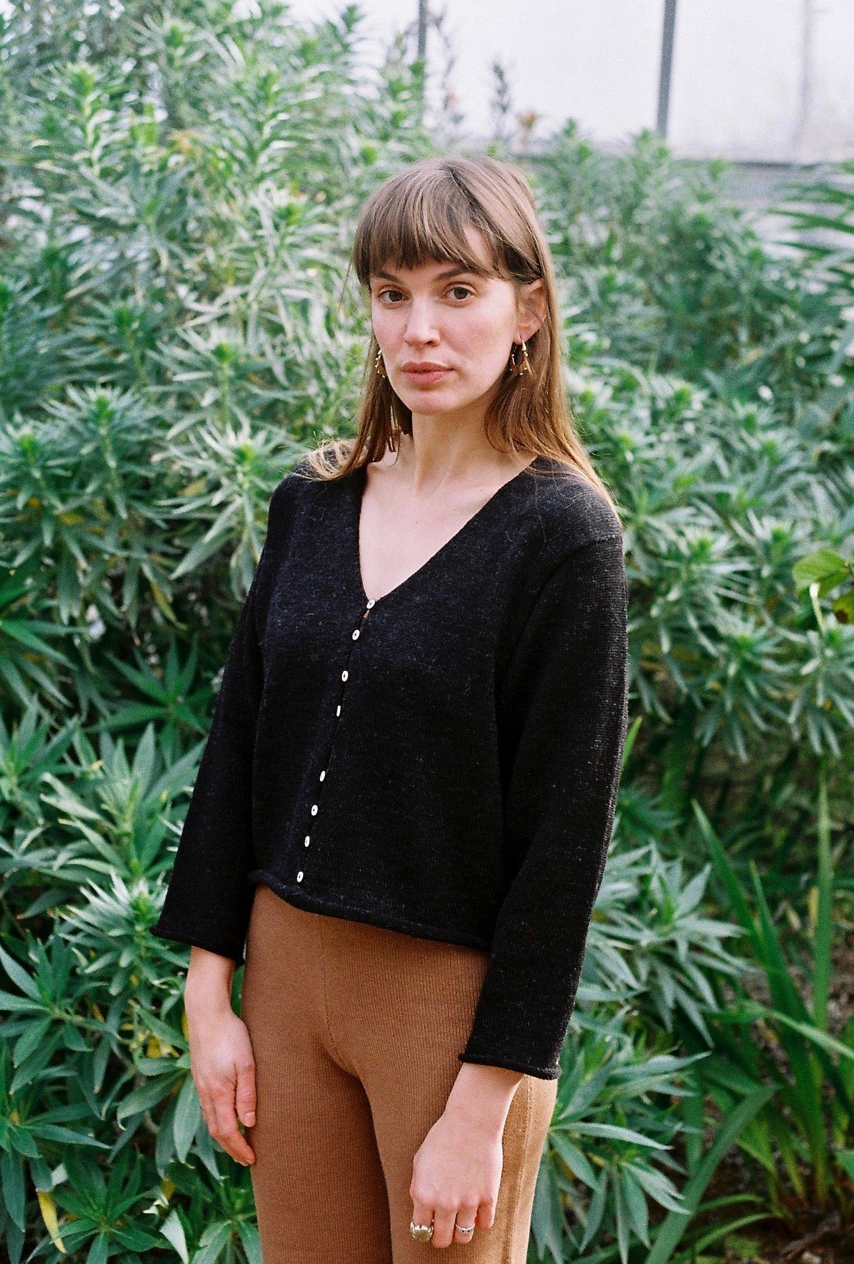 LUCA cardigan / highland wool & alpaca / charcoal