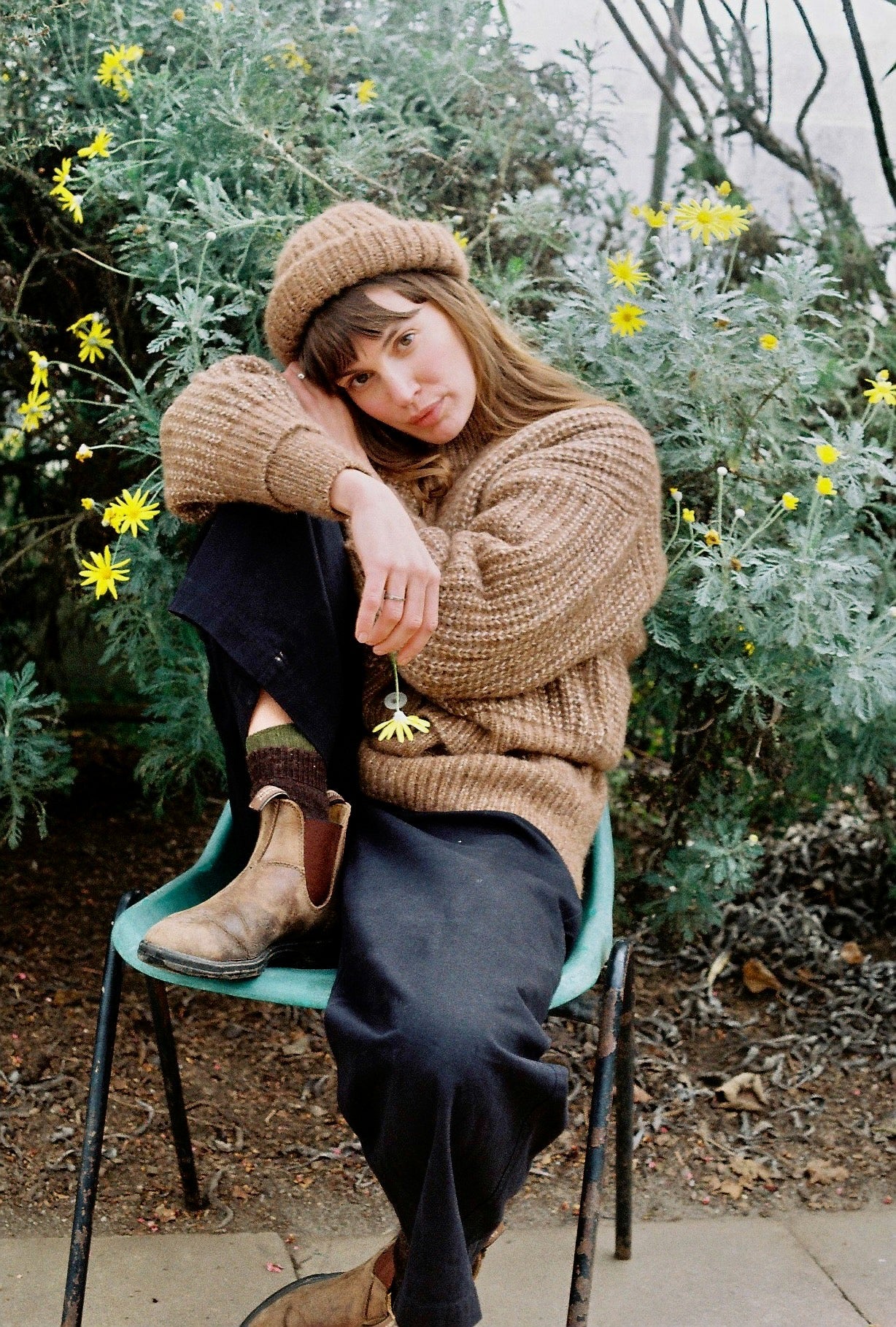 TULA cardigan / alpaca & pima cotton / autumn leaf