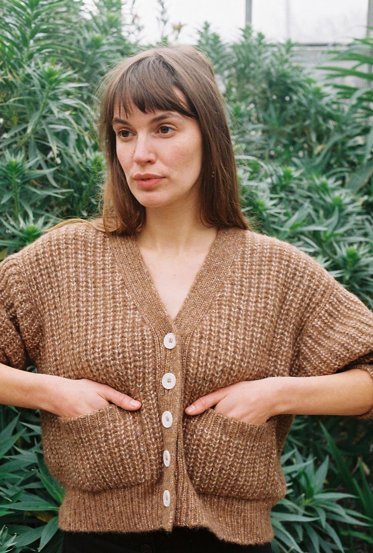 TULA cardigan / alpaca & pima cotton / autumn leaf