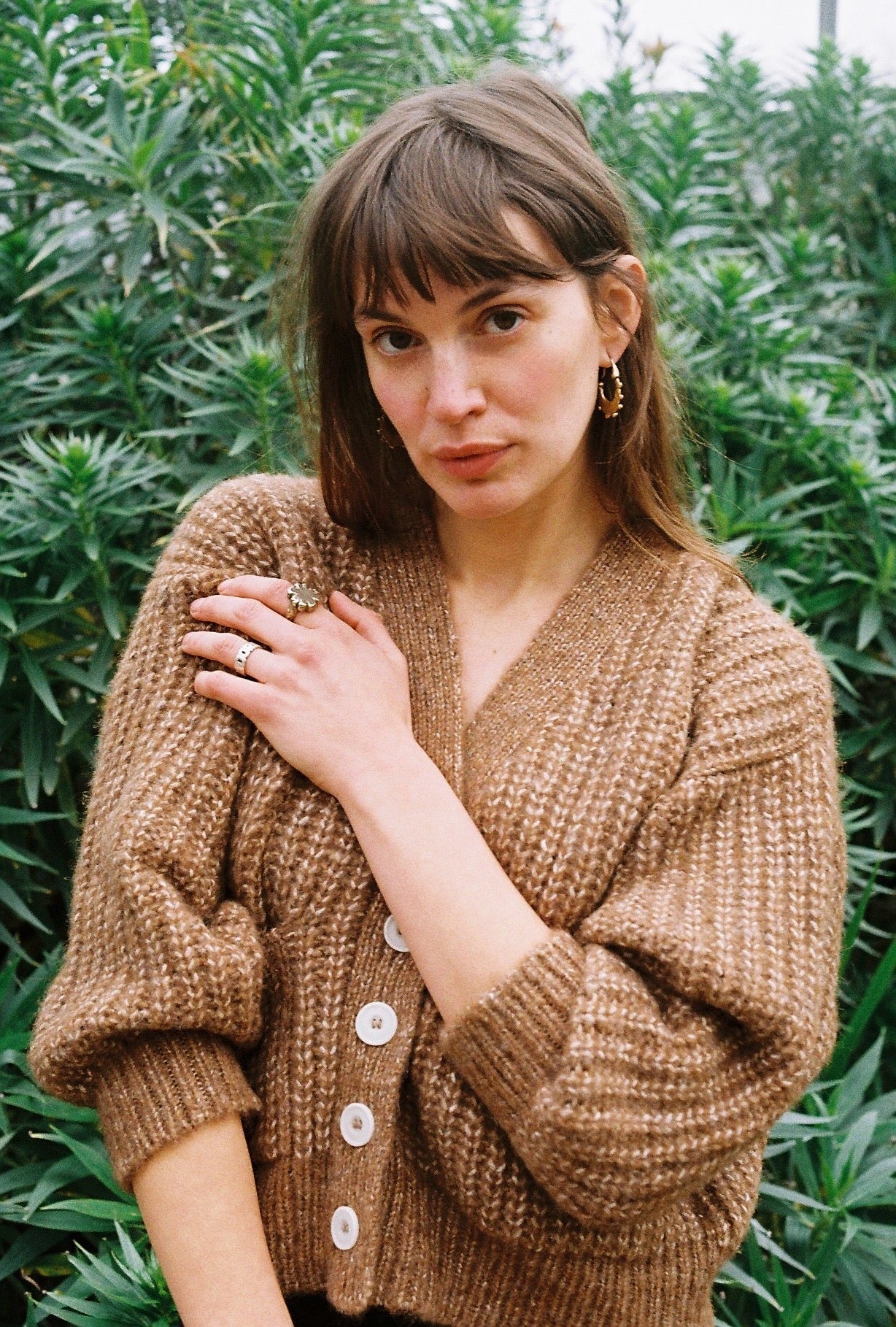 TULA cardigan / alpaca & pima cotton / autumn leaf