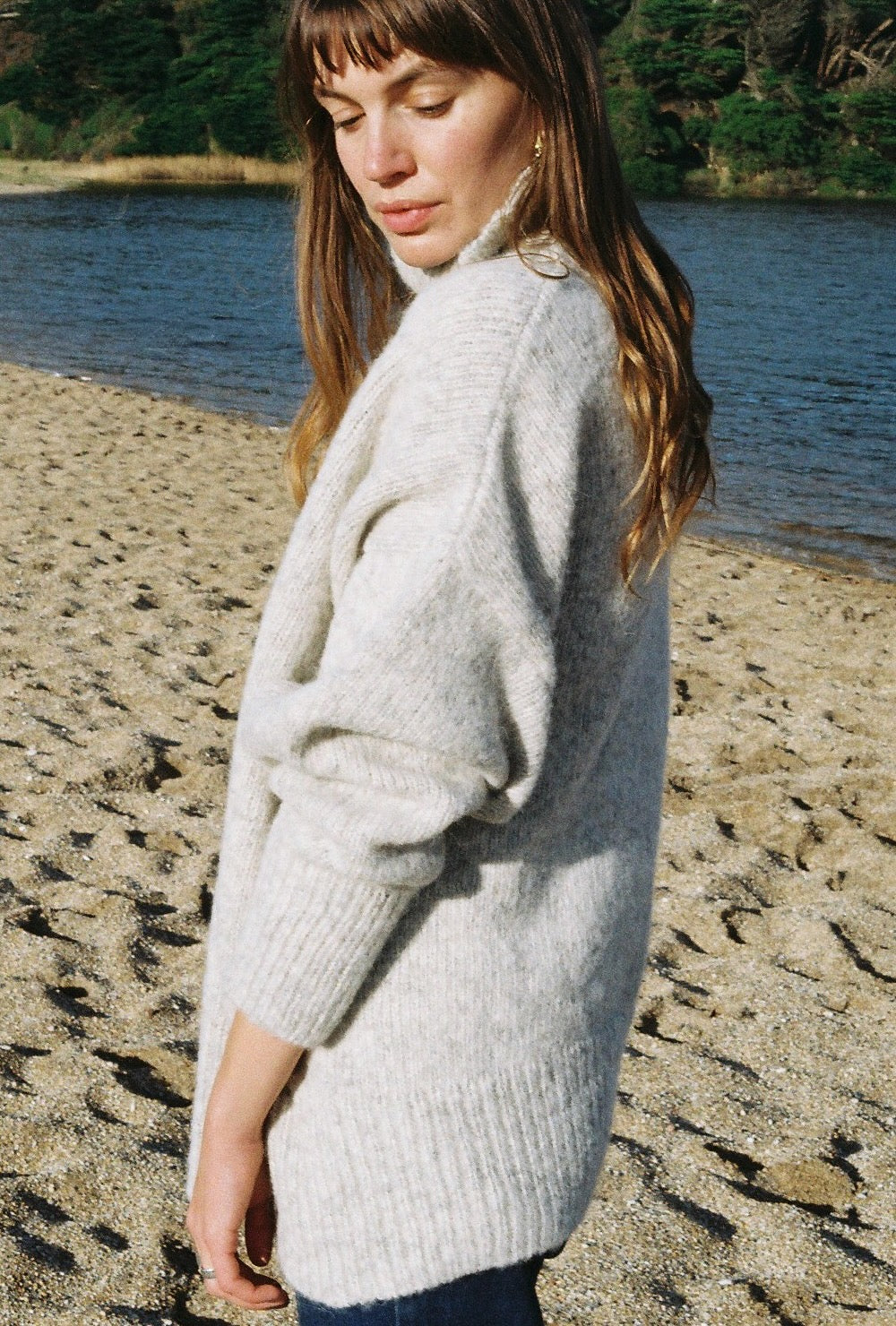 NORA turtleneck / alpaca & pima cotton / cloud