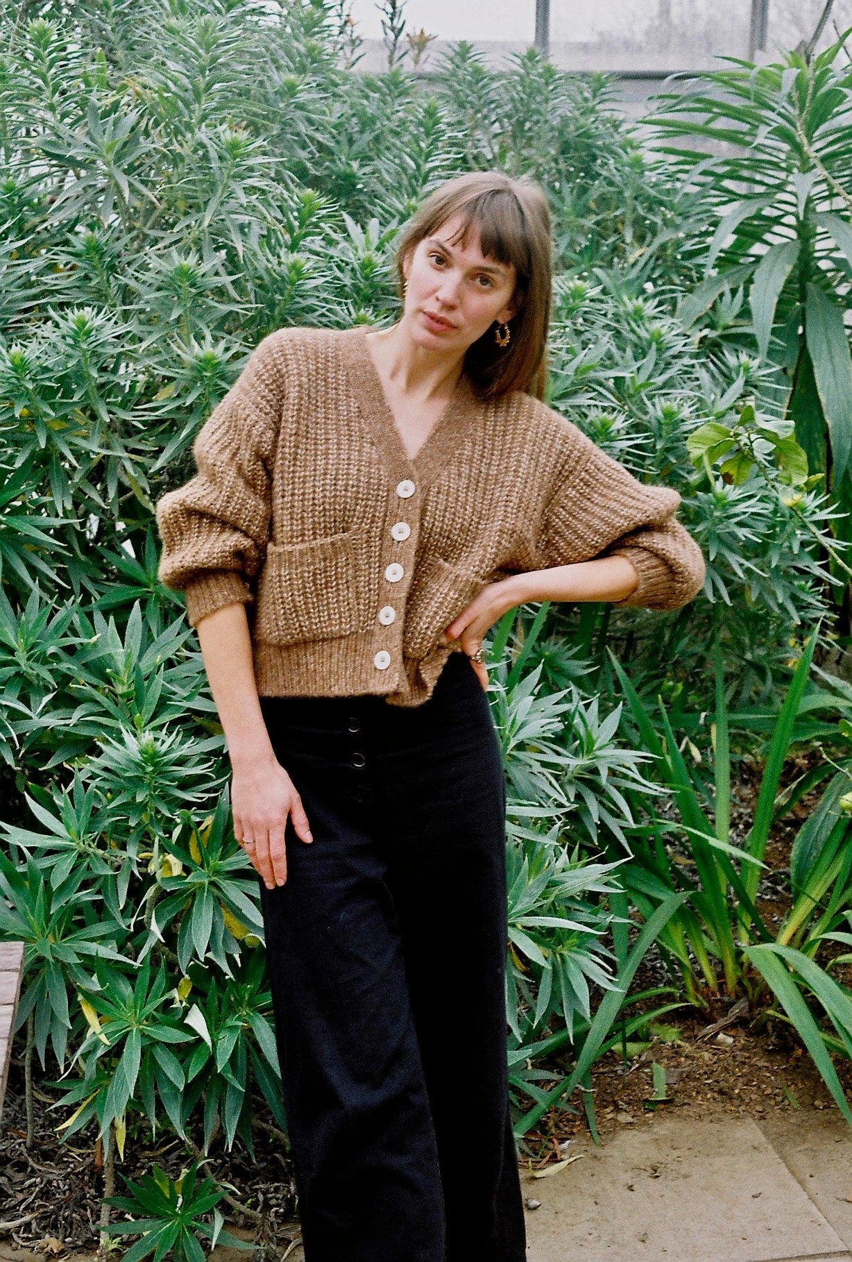 TULA cardigan / alpaca & pima cotton / autumn leaf