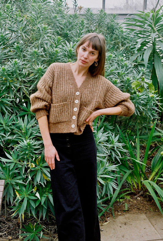 TULA cardigan / alpaca & pima cotton / autumn leaf