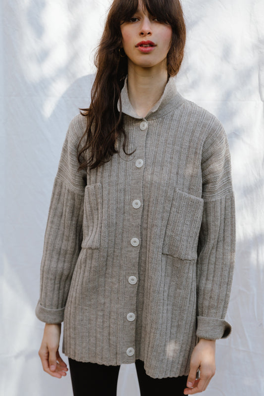 NENNA shirt / highland wool / rock salt