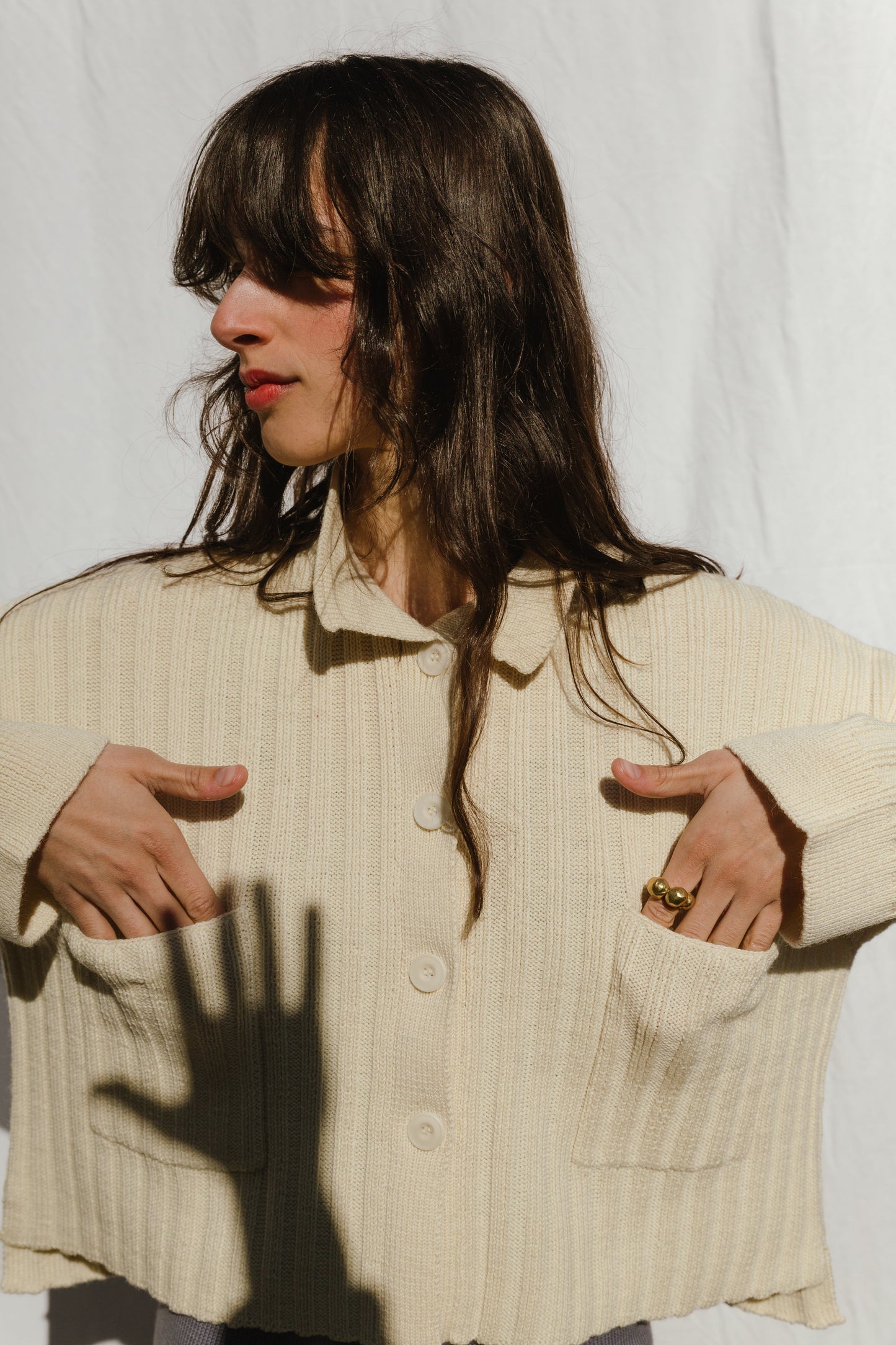 MINI NENNA shirt / highland wool / milk