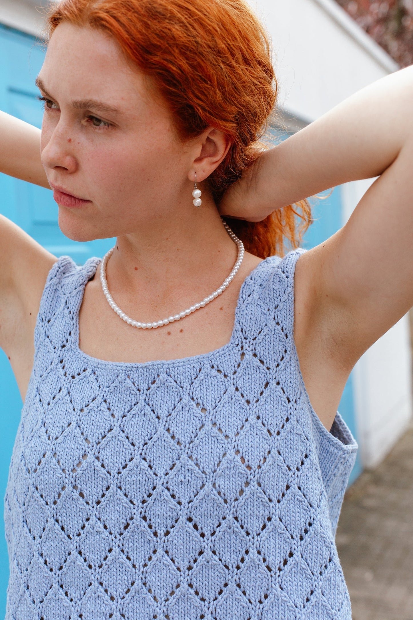 LINA vest / organic cotton / the sea