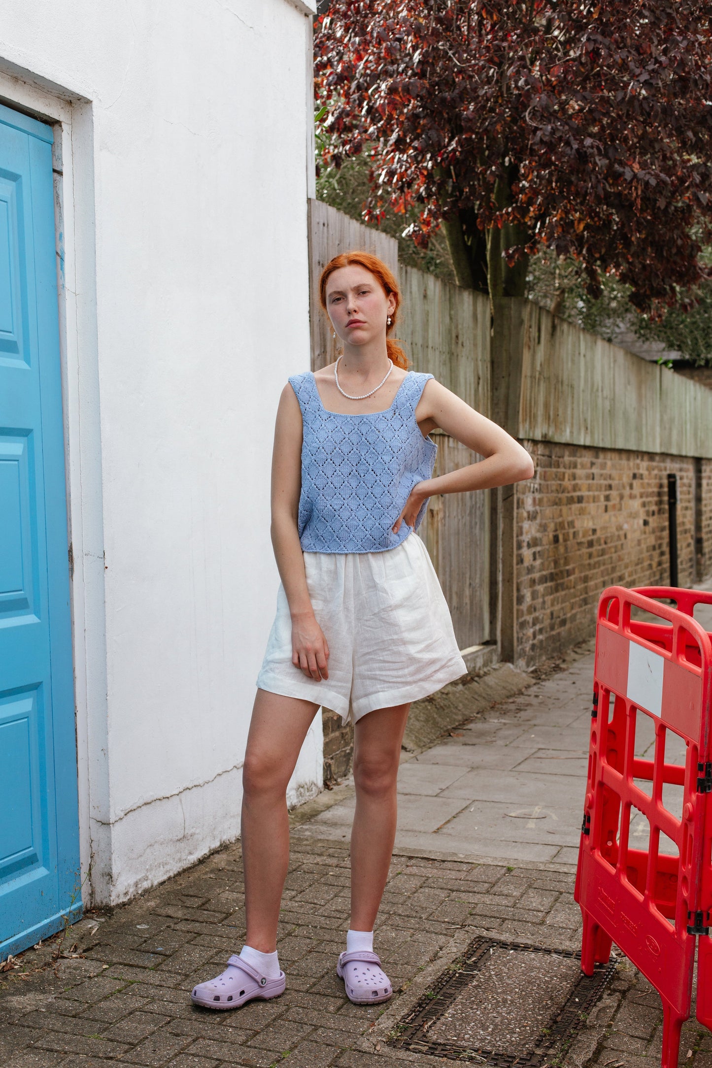 LINA vest / organic cotton / the sea