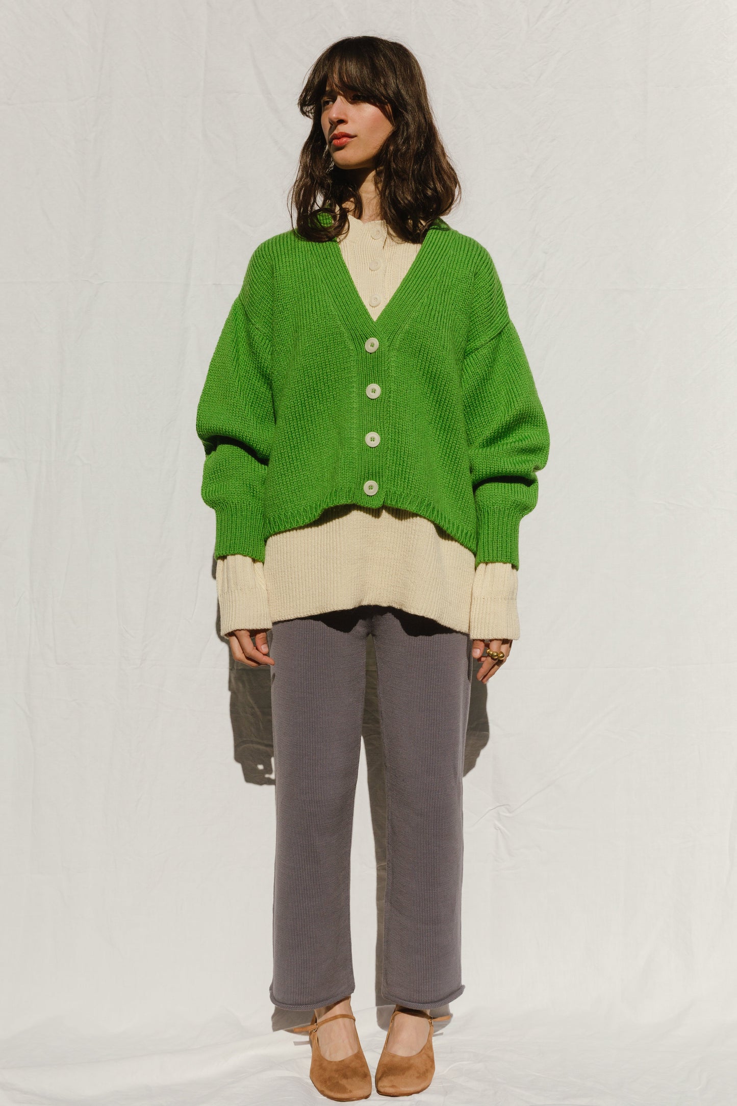 PAZ ribbed jumper / highland wool / milk