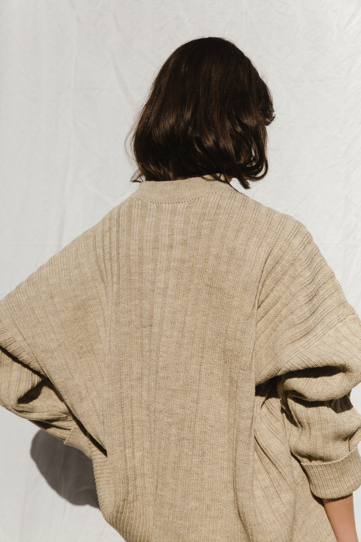 PAZ ribbed jumper / highland wool / wild oat
