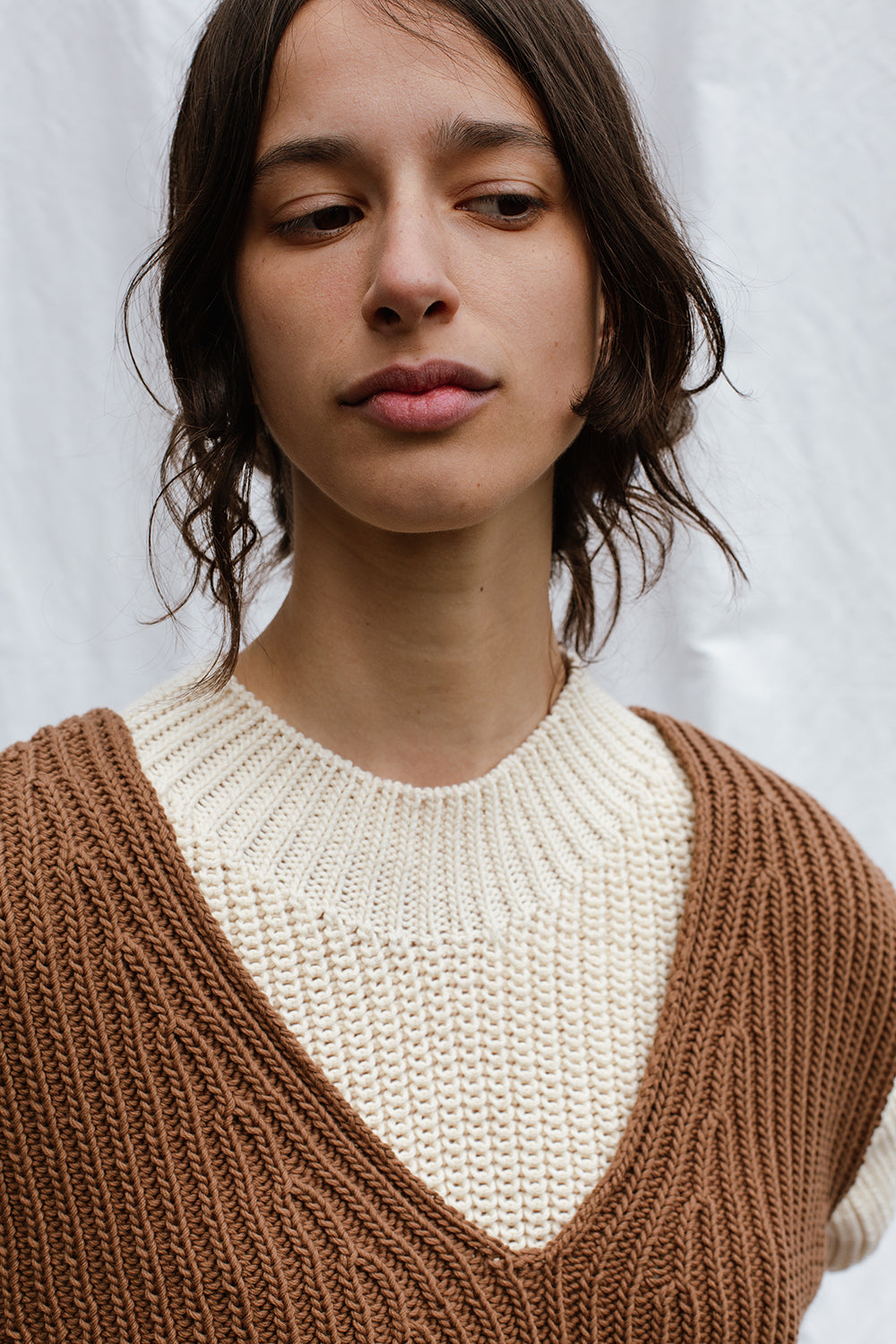 LUZ top / organic cotton / carob