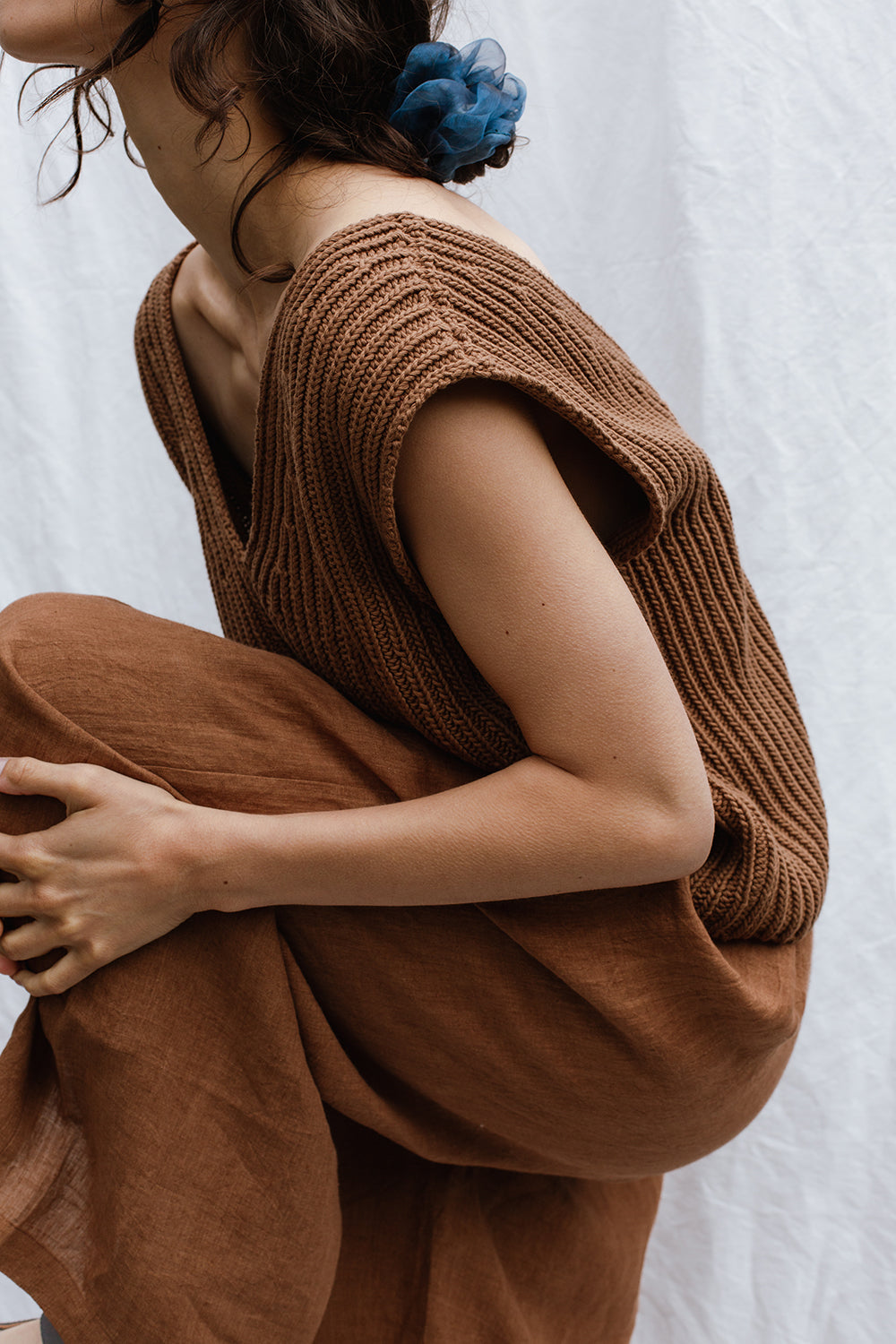 LUZ top / organic cotton / carob