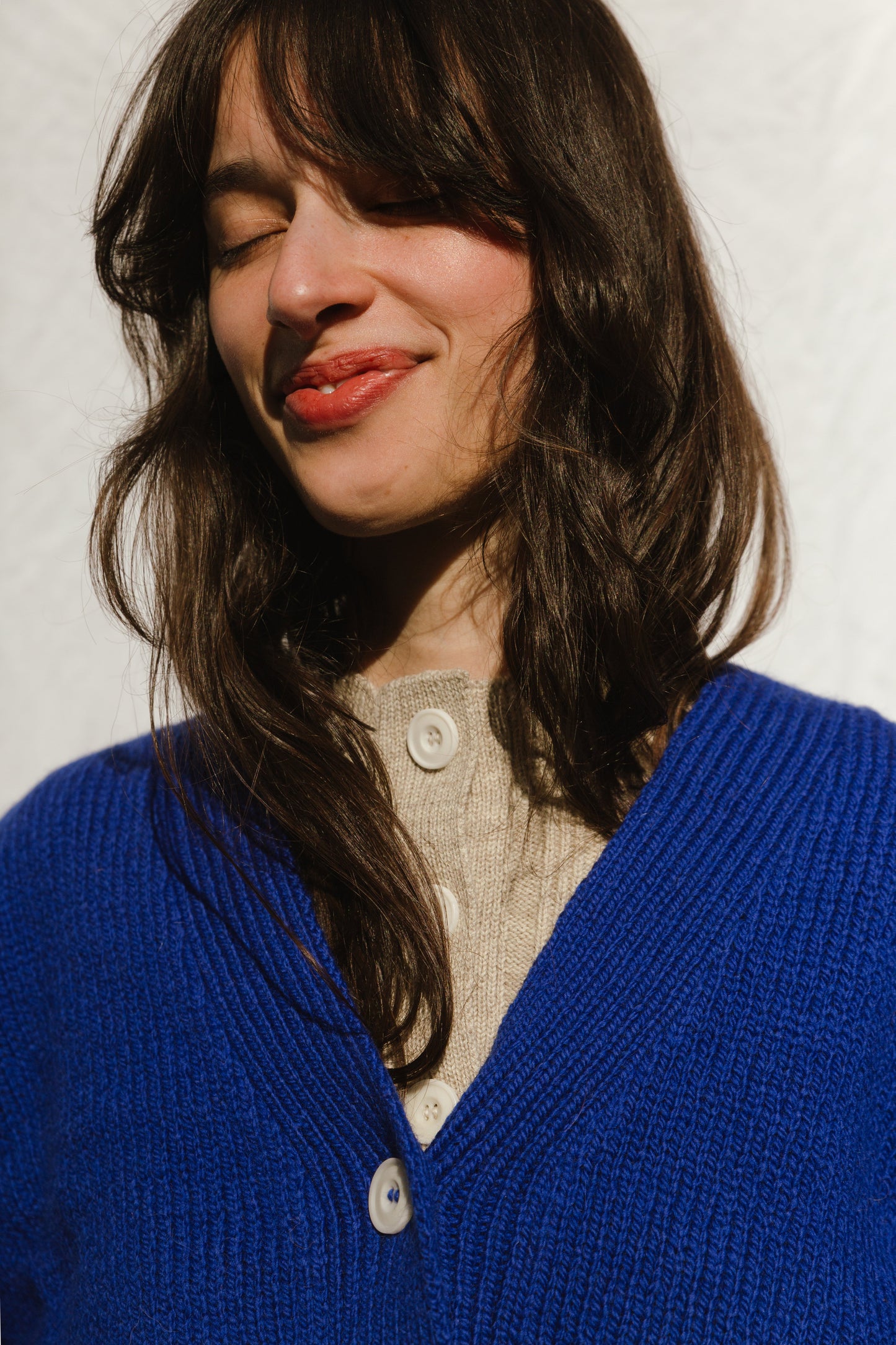 ROSALIA cardigan / highland wool / sapphire