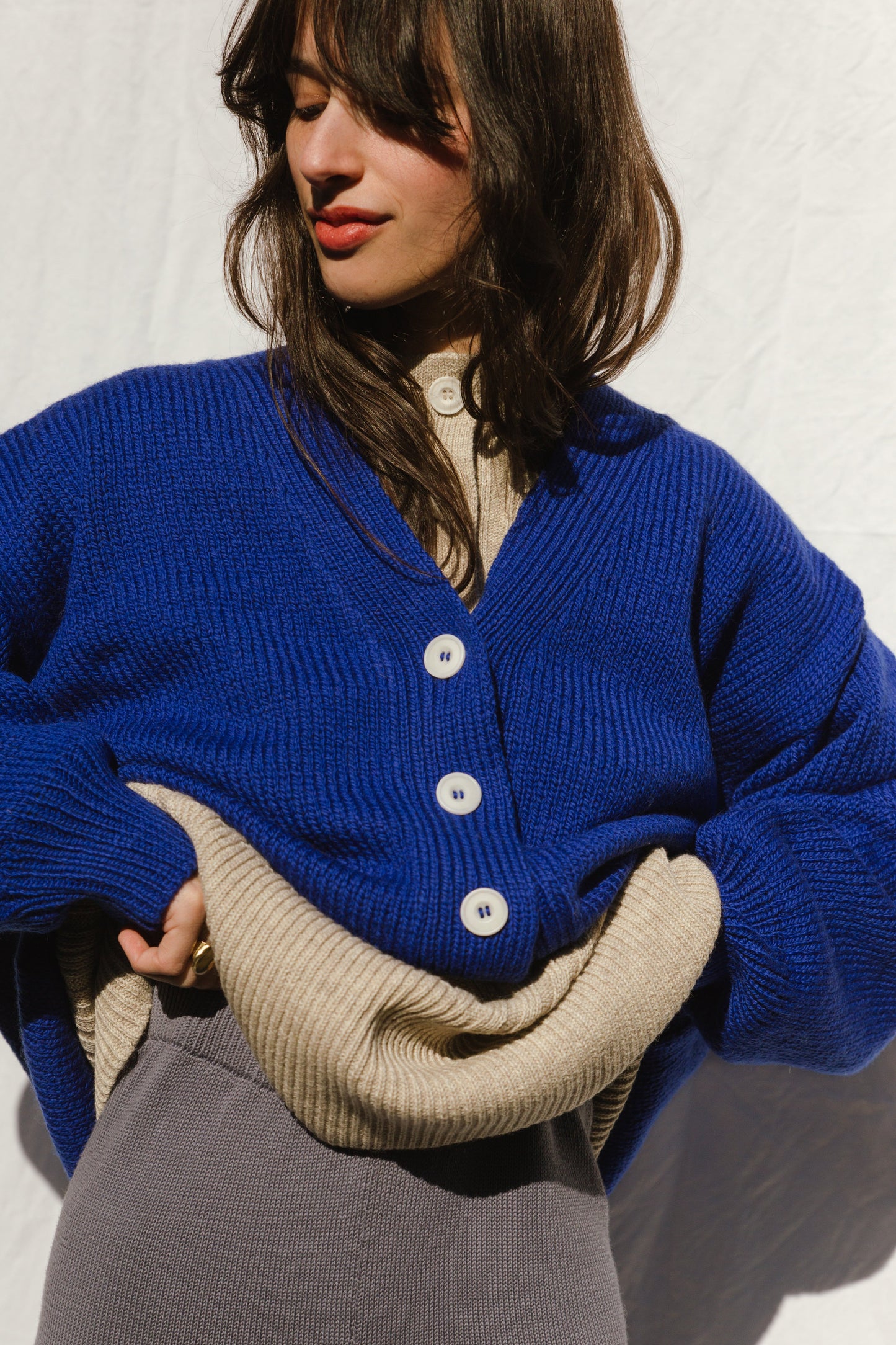 ROSALIA cardigan / highland wool / sapphire
