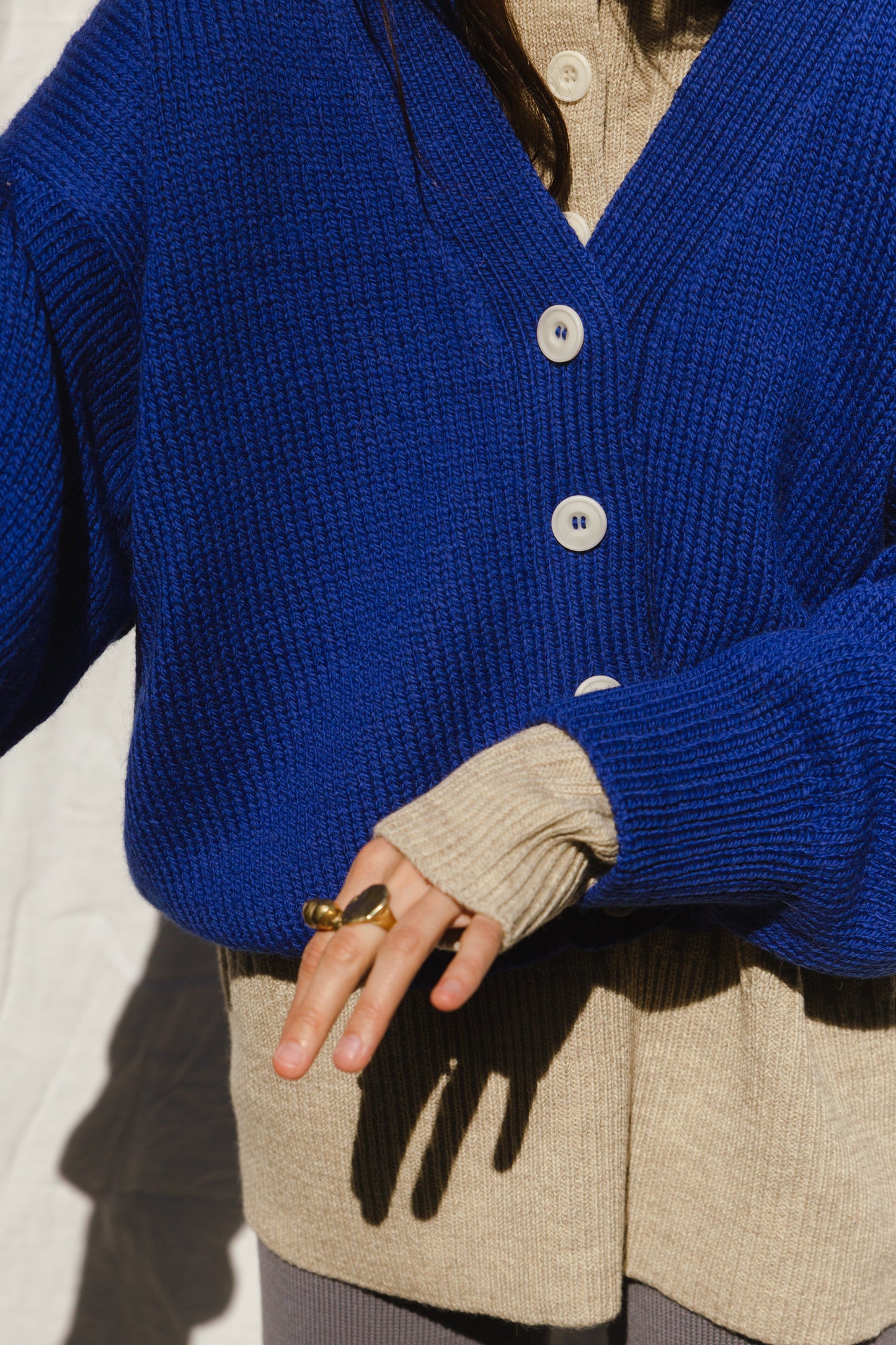 ROSALIA cardigan / highland wool / sapphire